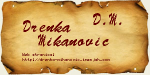 Drenka Mikanović vizit kartica